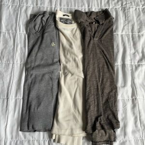 Lot of three long sleeve shirts